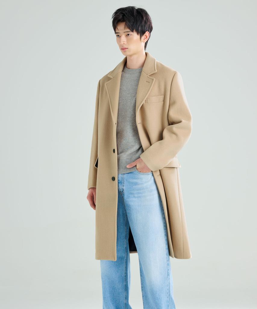 Zplish Wool Single Long Coat Beige