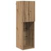 Wall Mounted TV Cabinet with LED Lighting 7 pcs Artisan Oak Wood Based Material