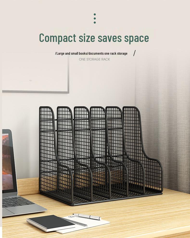 Four-Tier A4 Metal File Organizer and Bookcase