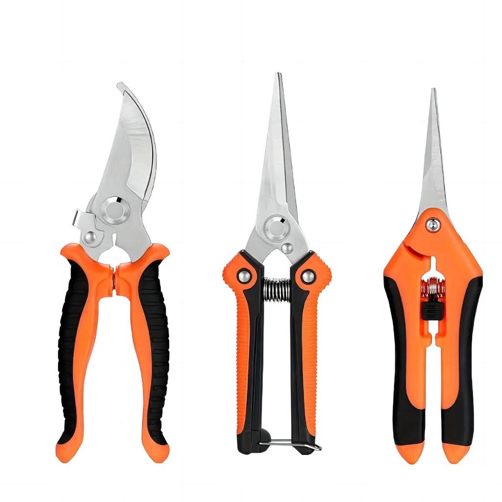 Customized Stainless Steel Pruning and Grapes Shear Set - Includes Garden Tools and Fruit Picking Scissors.