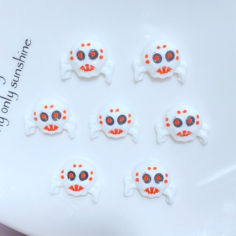 20Pcs New Mini Cute Cartoon Halloween Series Flat Back Resin Cabochons Scrapbooking DIY Jewelry Craft Decoration Accessorie