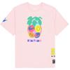 Cartoon Smiley Print Casual Sport Round Neck Short Sleeve T-Shirt Men Tops Pink DQ1886-610