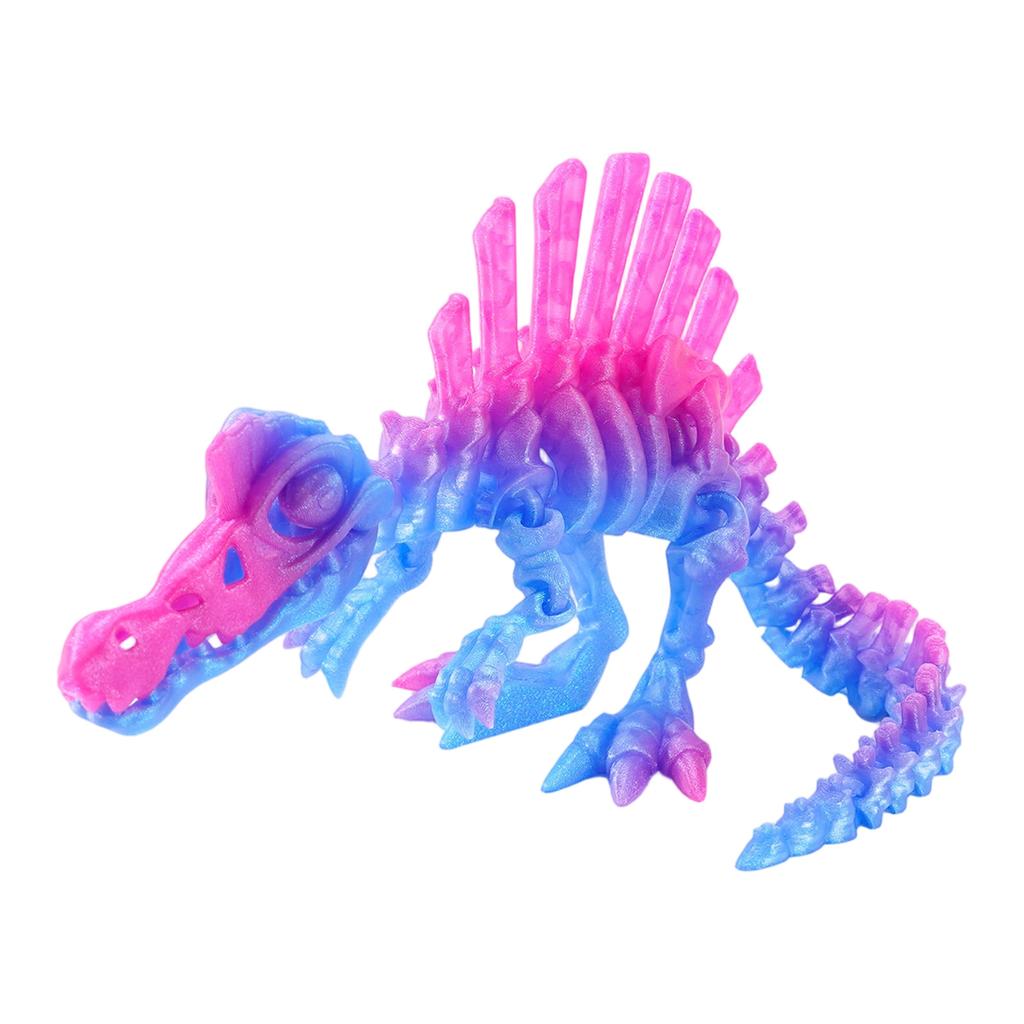 3D Printed Spinosaurus Dinosaur Skeleton Model Educational Puzzle Toy for Assembly and Display Suitable for Science and Learning Projects