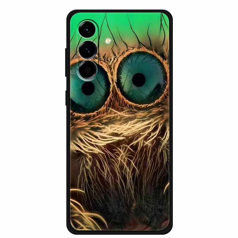 For Samsung Galaxy S25 FE 5G Case Soft Silicone TPU Black Phone Cover For Galaxy S25 FE 5G Protective Cartoon Bumper Coque S25FE