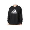 adidas Logo Print Crew Neck Sweatshirt Men Tops Black HM2960