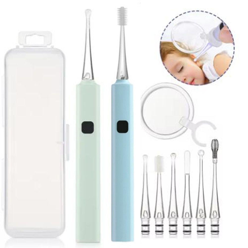 Led Light Baby Ear Cleaner Usb Charging 360 Degree Rotating Luminous Ear Curette Soft With Magnifying Visible Earpick Adults