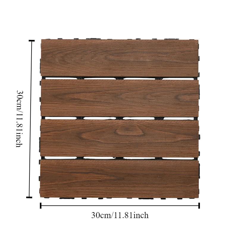 1pc Wooden floor tiles, outdoor terrace balcony DIY splicing installation, courtyard floor tiles
