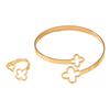 European & American Hollow Four-Leaf Clover Bracelet and Ring Set – Stylish, Versatile Jewelry for Women