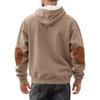 New Mens Fashion Pullover Hooded Long Sleeve Drawstring Button Sweatshirt Streetwear Texture Athletic Hiking Outdoor Jackets