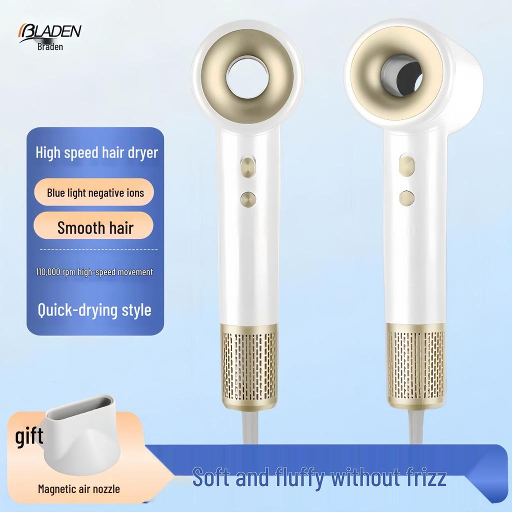 High-Speed Bladeless Hair Dryer with Negative Ions - Ideal for Home & Salon Use