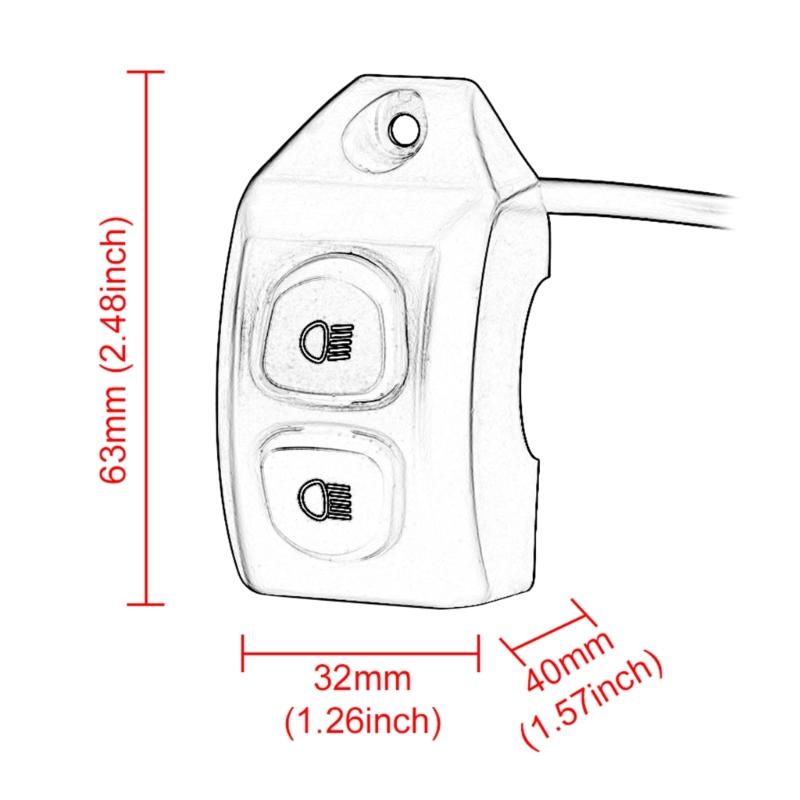 andlebars Waterproof Control Button Fog Light Switch Brake Fog Lamp ON Off Switches for R1200GS/1250 F850/750GS