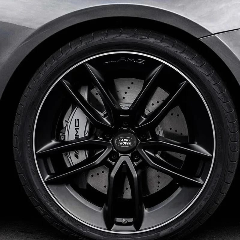 4pcs Car Wheel Center Hub Cap Sticker Decoration Parts For Land Rover Discovery 3 4 R4 LR2 Range Rover Evoque Sport Dander 2 3