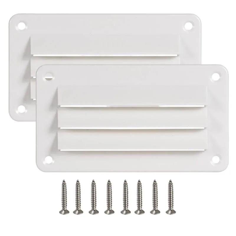 2Pcs Air Vent Louver RV Boat Bathroom Office Ventilation Outlet Grille Plastic Louver Motorhome Yacht Modification Accessories