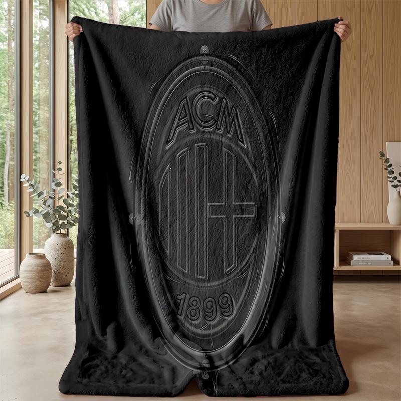 AC Milan Theme blanket Soft Flannel Fleece Blanket Warm Lightweight Throw Blanket for Home Sofa Bed