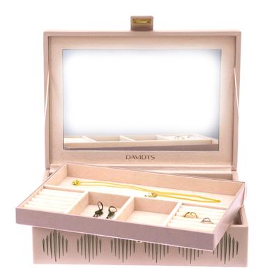 [Q0137] - 'Victoria' Pale Pink Gold Jewelry Box - 29x21x8 Cm