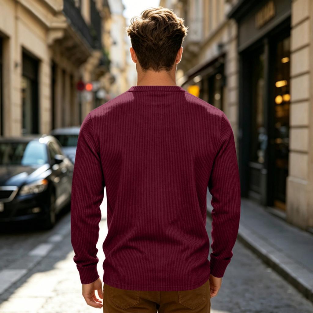 Men's Corduroy Long Sleeve Slim Fit Shirt Casual Everyday Wear