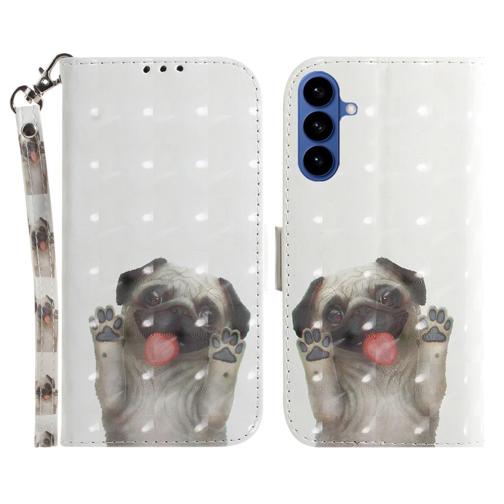 For Samsung Galaxy S26+ Case Pattern Printing Leather Wallet Phone Cover with Wrist Strap