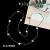 Fashion Beaded Necklaces Long Sweater Chain Necklace Faceted Colorful Candy Fruit Sugar Pendant Crystal Necklace Stainless Steel