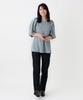 Afternoon Tea Living and Sew JL62 Georgette Peplum Light Blue T-Shirt/Cut Pullover, Medium,