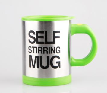 14oz 400ml doppelwandiger Edelstahl-Milchbecher mit Deckel und Griff für Kinder und Erwachsene, Kaffeebecher, automatischer Selbstmischbecher