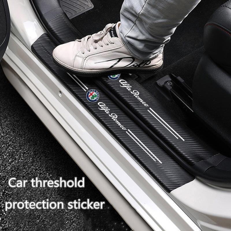 Car Sill pedal Rear Bumper Protection Stickers For Alfa Romeo STELVIO Giulia 159 Giulietta 147 Mito 156 MTO Sportiva Accessories