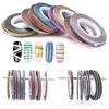 Brand New 14 Colors Glitter Striping Line Tape Sticker Set Art Decorations For Polish Gel 1/2/3mm