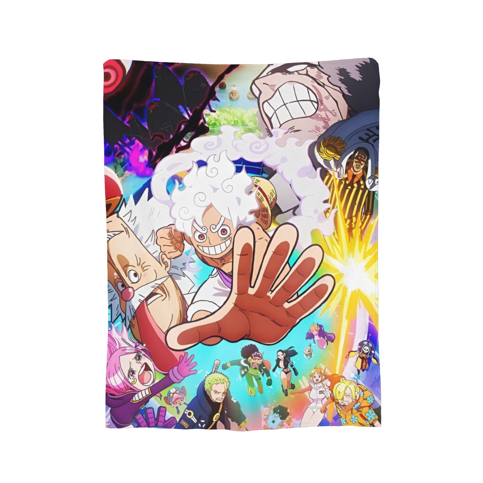 

Usopp Jolly Roger Velvet Throw Blanket Luffy Anime Blanket for Home Office Super Warm Bedding Throws, 75x90cm