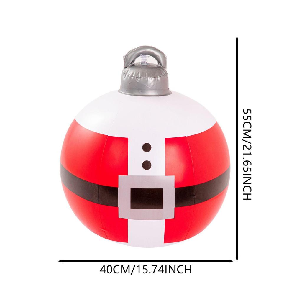 New Plastic Inflatable Christmas Ball - Holiday Decor Ball with Thickened Eco-Friendly PVC