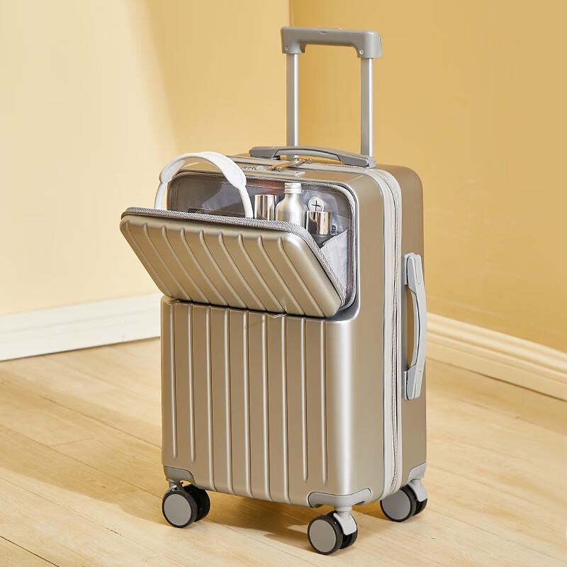 

Front-Opening Hardside Luggage with USB and Cupholder 28 inch