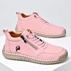 Women's 2025 Spring/Autumn High-Top Leather Martin Boots – Soft Sole, Trendy Casual Design for Couples