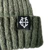EIGHTVOLUME Ev Fleece-Lined Ribbed Short Beanie (Khaki)