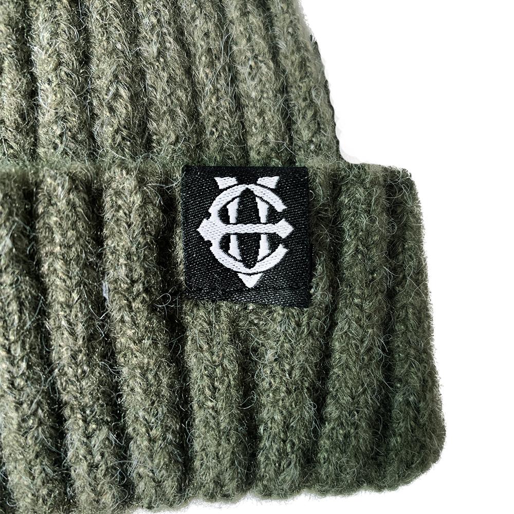 EIGHTVOLUME Ev Fleece-Lined Ribbed Short Beanie (Khaki)