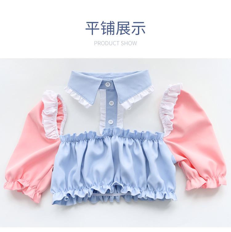Cute Candy Girl Lolita Pink Blue Maid Dress Anime Princess Cosplay Underwear Set Pajamas Women Sexy Sweet Nightdress Drop Ship