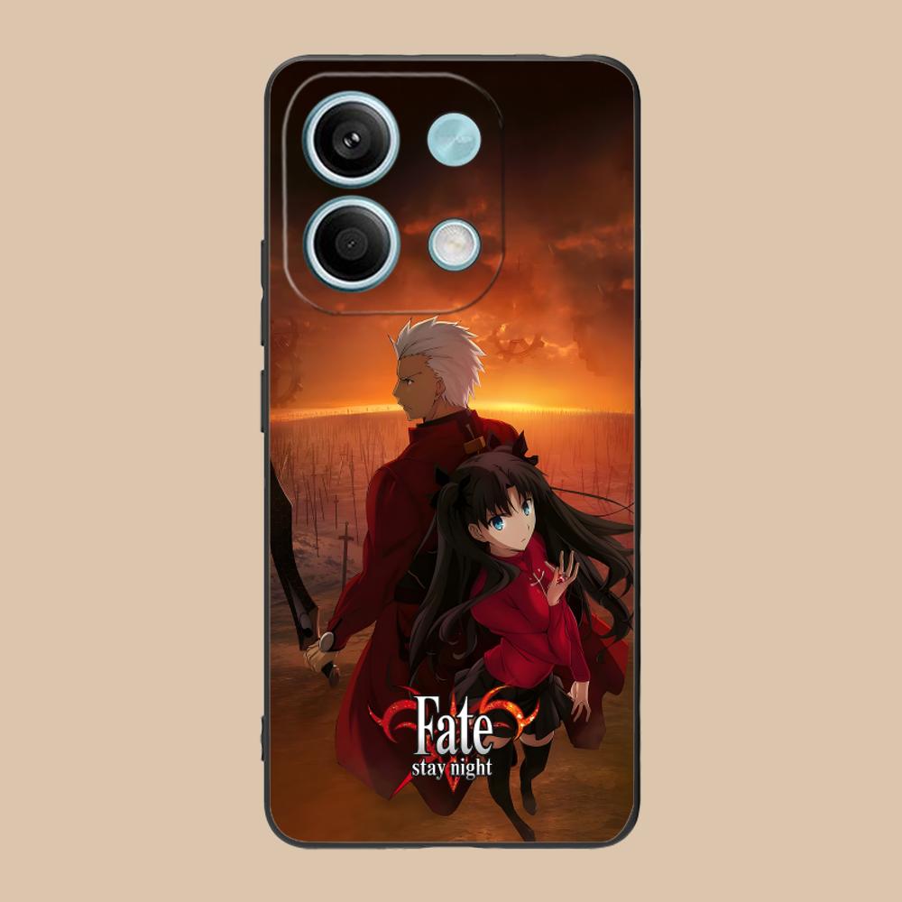 Fate Rin Tohsaka Phone Case for Xiaomi POCO M6 M5 M4 M3 X7 X6 X5 X4 X3 F6 F5 F4 Pro GT 5G Black Smartphone Cover Cellphones
