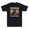 Black Cat That's What I Do I Get Tattoos and I Know Things Vintage Men's T Shirt