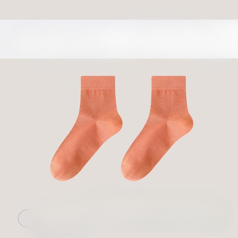 

Spring and Summer Women s Socks: Pure Cotton Mid-calf Socks, Soft, Comfortable, Breathable and Not Prone To Pilling. Solid Color Mid-calf Socks 1 pair