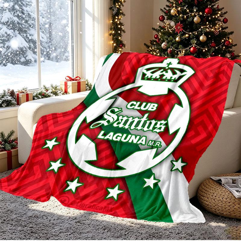 Club Santos Laguna Pattern Blanket for Home Decoration, Bed, Sofa, Car Travel, Camping, Suitable for All Seasons, Birthday Christmas Gift