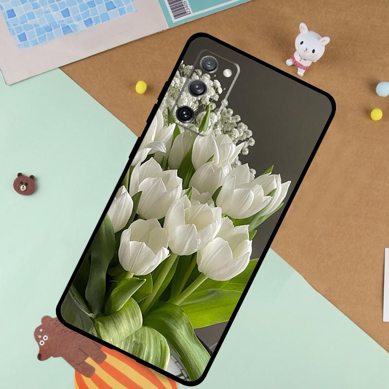 

Spring Tulips Flower Case For Samsung Galaxy S23 S22 Ultra S21 S20 FE S8 S9 S10 Note 10 Plus Note 20 Ultra Cover Galaxy S10 Plus