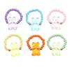 6pcs Beaded Bear Rings Jewelry Comfortable Finger Rings for Special Occasions