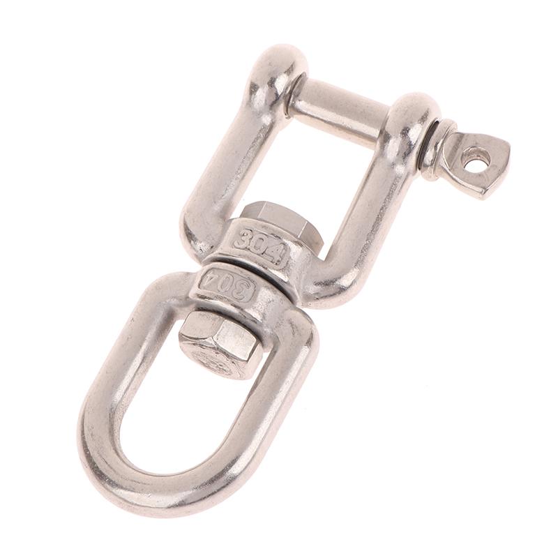1Pc Swing Sand Bag Yoga Hammock 304 Stainless Steel Double Ended Swivel Hook Ring Connector For Hanging Chair