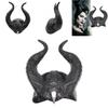 Urocza Maska Cosplay Czarownicy Maleficent 2 Władczyni Zła z Uderzającymi Czarnymi Rogami