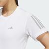 Adidas Own The Run Cooler T-Shirt Color Block Round Neck Short Sleeve Women Tops White JF1476