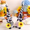 Cow Standing Doll Ornaments Holiday Sunflower Faceless Old Man Decoration