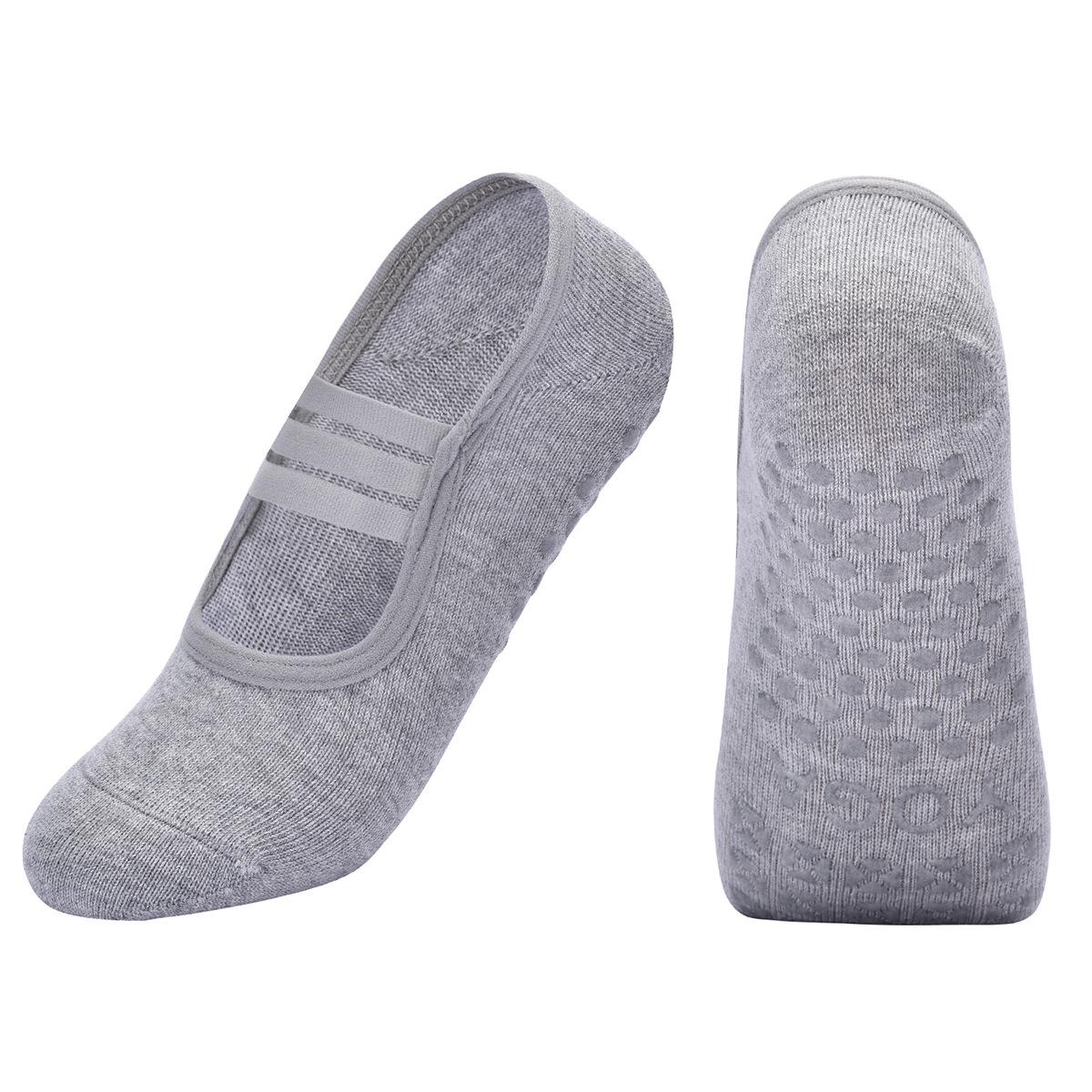 

Силиконовые нескользящие носки для йоги женские носки для пилатеса для пола с открытой пяткой дышащие хлопковые носки для фитнеса в помещении танцев и спорта One Size