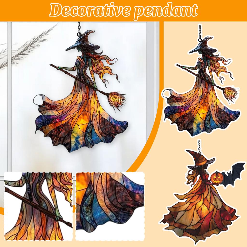 Bohemian Witch Acrylic Wall Hanging - Window Decor for Home Bedroom Living Room
