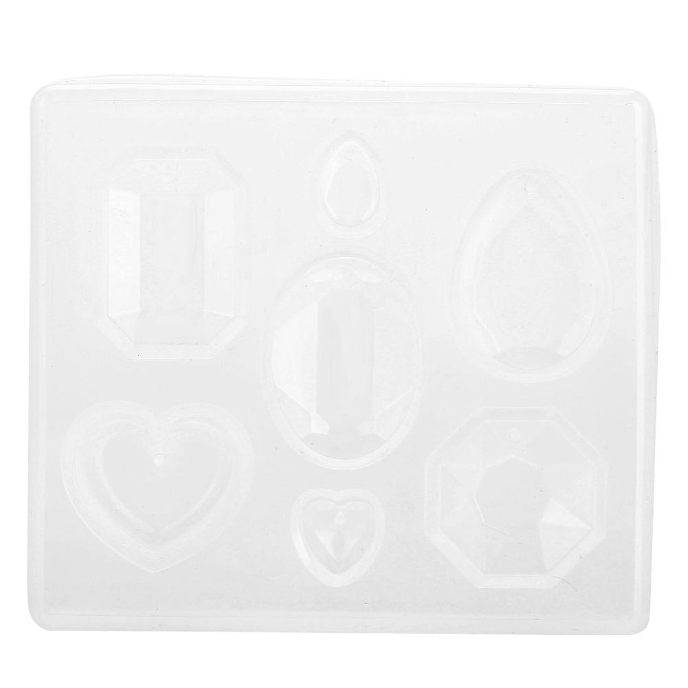 Faceted Gemstone Clear Silicone Mold for Jewelry for DIY Jewelry Craft Making
