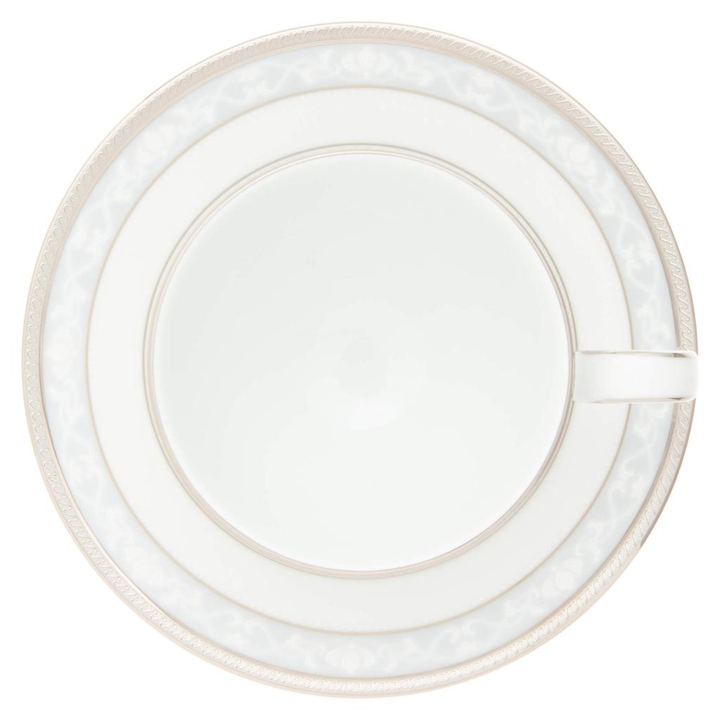 Noritake Cup & Saucer Set (Coffee & Tea), 250cc, Hampshire Platinum, 5-piece set, Fine Porcelain, F91988/4336