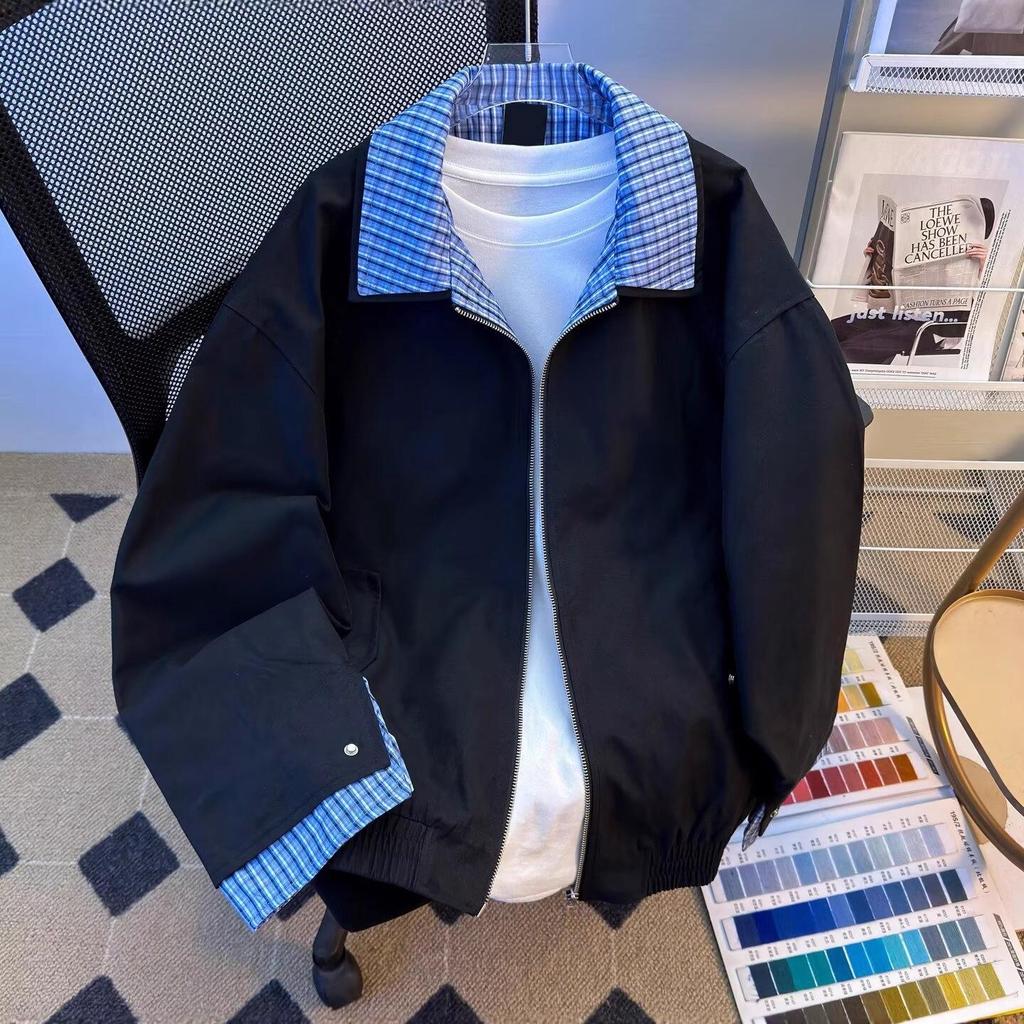 2025 Herbst Miu Stil Khaki Harrington Retro Zweiteilig Collegejacke für Damen