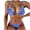 Damen Sexy Rüschen Bikini Push-Up Pad Badeanzug Set Badeanzug Strandmode