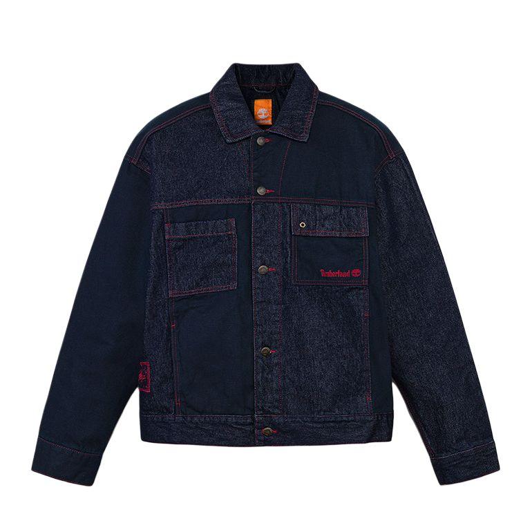 

Timberland Year Of The Horse Loose Fit Short Breathable Cardigan Long Sleeve Denim Jacket Men jackets A5MWP-AEL L